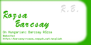 rozsa barcsay business card